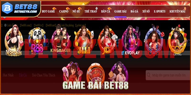 Tổng quan về game bài Bet88