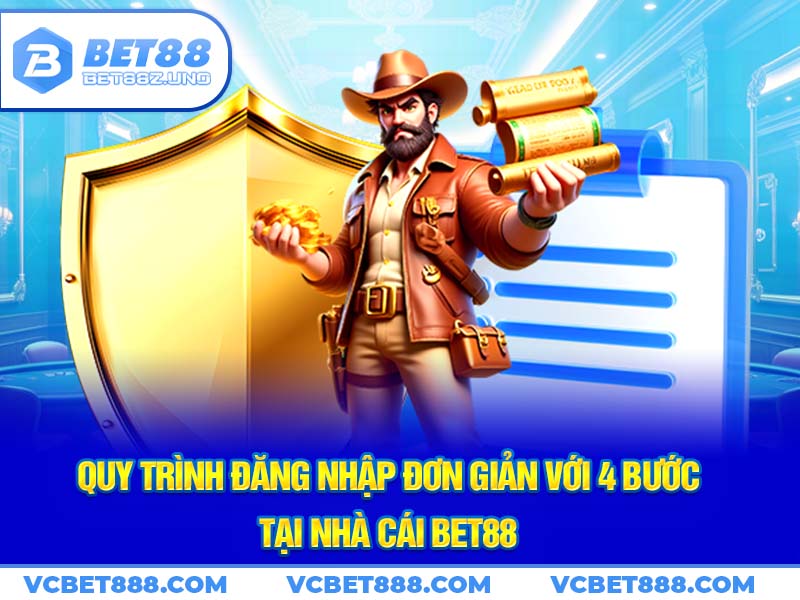 Quy trình đăng nhập đơn giản với 4 bước tại nhà cái Bet88